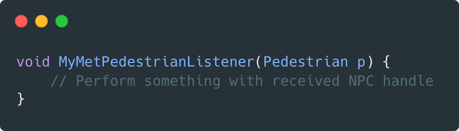 C# Delegate listener code sample