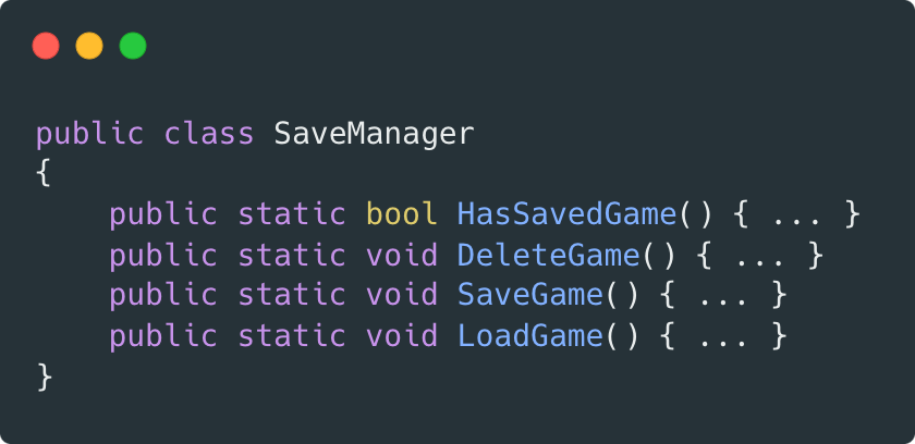SaveManager code sample
