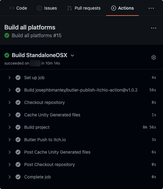 Detailed GitHub Actions task steps