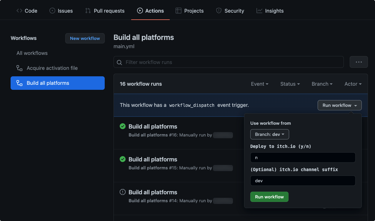 GitHub Actions Build Unity Game Trigger